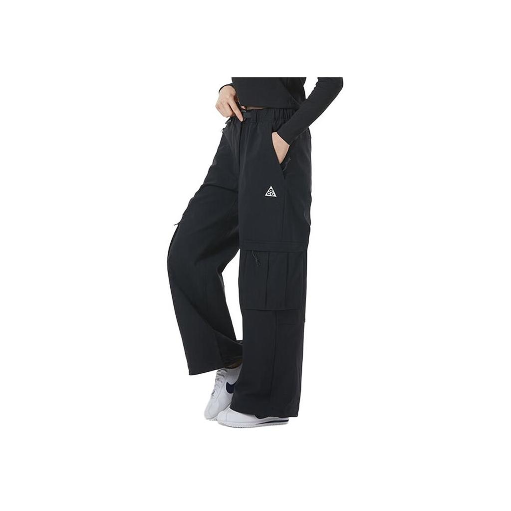 Nike Letter Embroidery Training Breathable Loose Casual Work Pants Women Pants Black FN1948-010