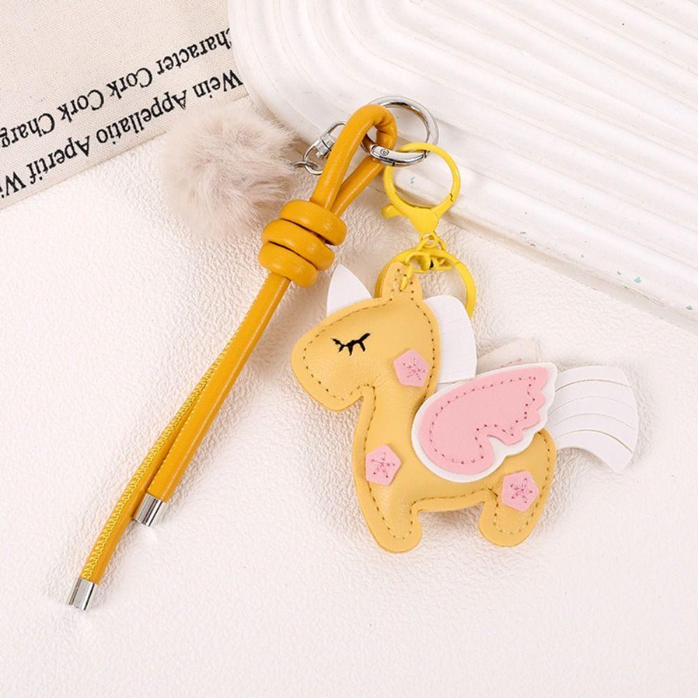 Cartoon Zodiac Pony Bag Pendant Elegant Chinese New Year Gift Kawaii Horse Keychain  Phone Charm