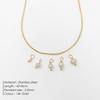 EMANCO Stainless Steel 5PCS Freshwater Pearl Necklaces DIY Irregular Chain Pearl Necklace Birthday Gift