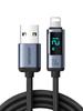 Jiletang 100W Aluminum Alloy PD20 Fast Charging Braided Cable for Mobile Phones, 66W Flash Charging, Digital Display