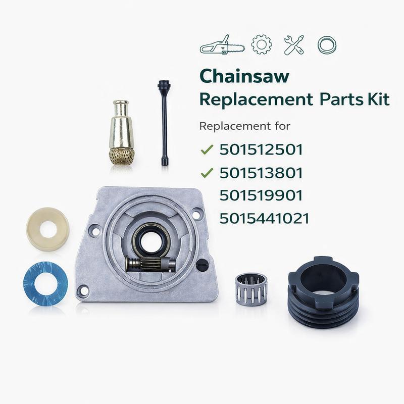 For Husqvarna 61/66/266/268/272XP Jonsered 625/630/670 Chaaw Clutch Oil Pump Kit Needle Roller Turbine Filter OEM 501512501