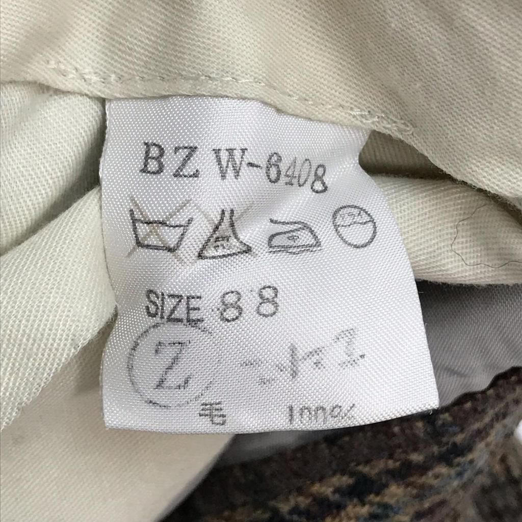 Vintage BARACUTA Wełniane Spodnie Męskie W88 L Brązowe w Kratę(UŻYWANY)