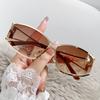 Hollow Out  Sunglasses Women Trendy Gradient 2000'S Wrap Around Sun Glasses Brand Steampunk Shades Mirror Eyeglasses