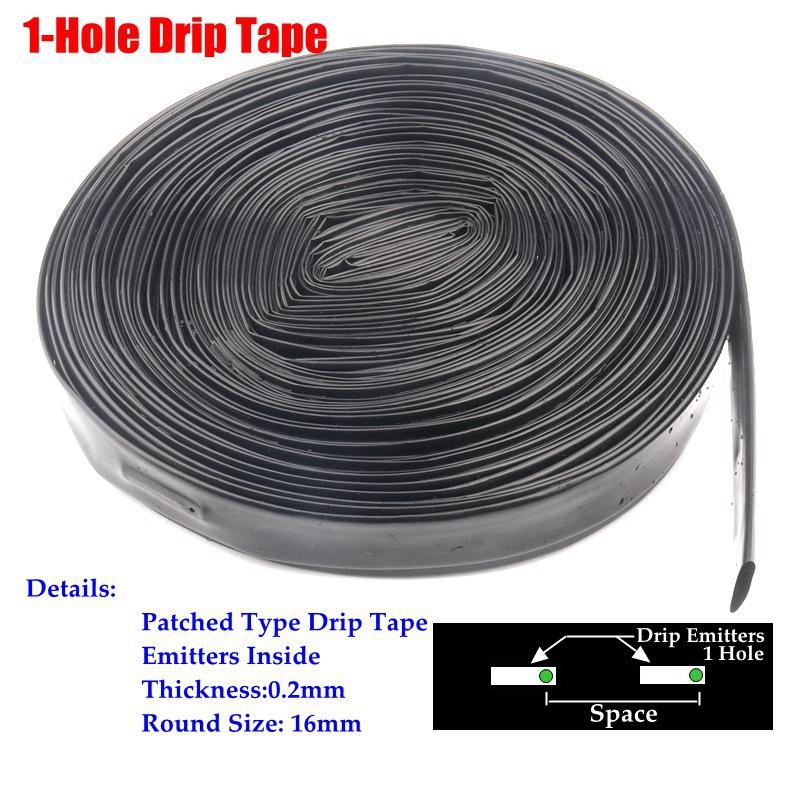 50M 16*0.2mm 1-Hole Patch Type Irrigation Drip Tape Fruit Tree Greenhouse Drip Hose Micro Irrigation System Seepage Pipe (as the picture,Space400mm&50M)