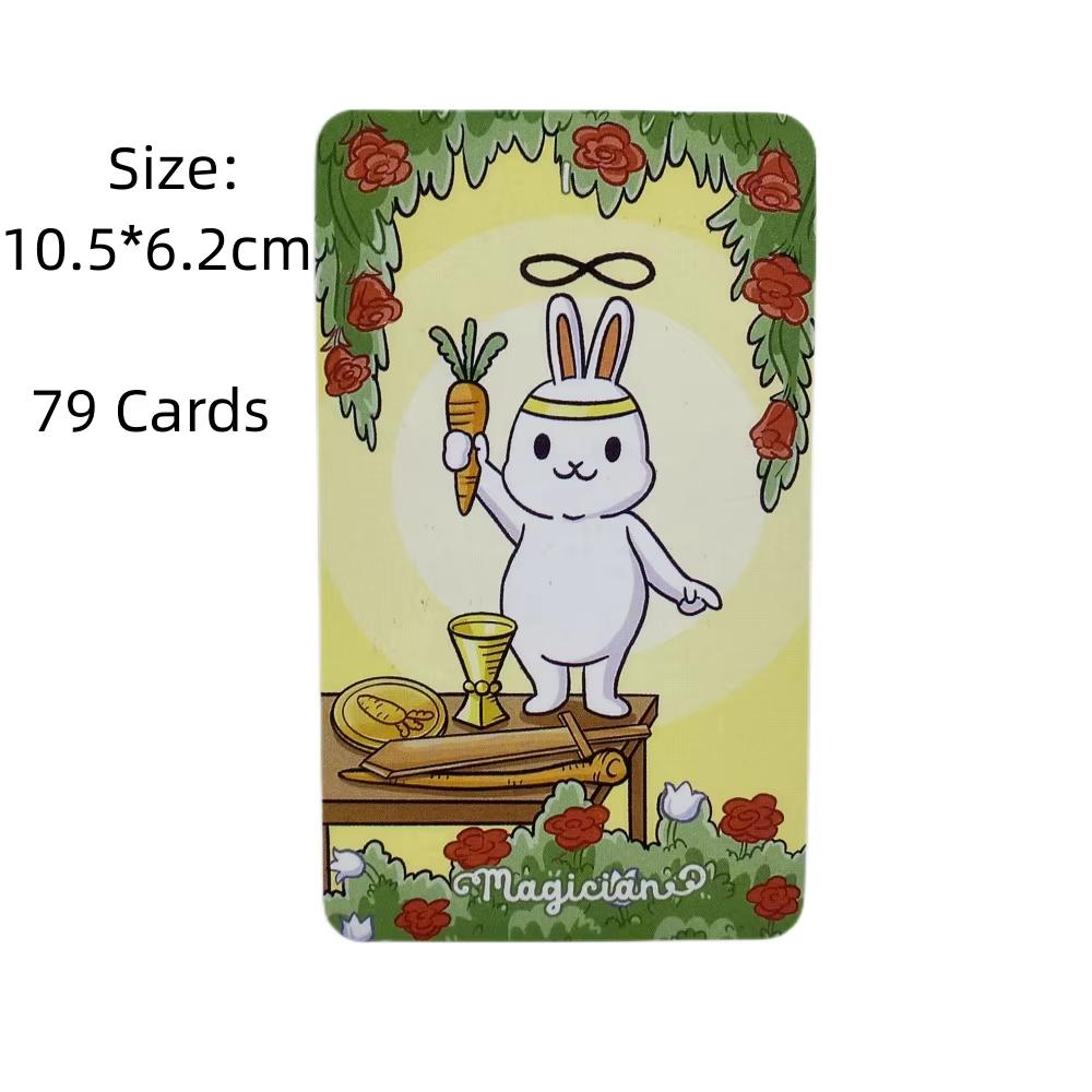 Chubby Bun Rabbit Tarot Deck Version 2 Leisure Party Table Game High Quality Fortune-telling Prophecy Oracle Cards