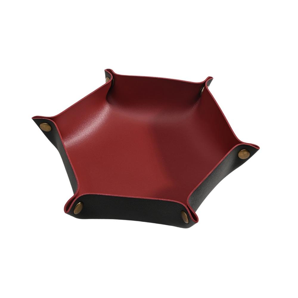 Vintage Desktop Organizer Nordic Style Folding Organizer Creative Leather Storage Tray Entrance