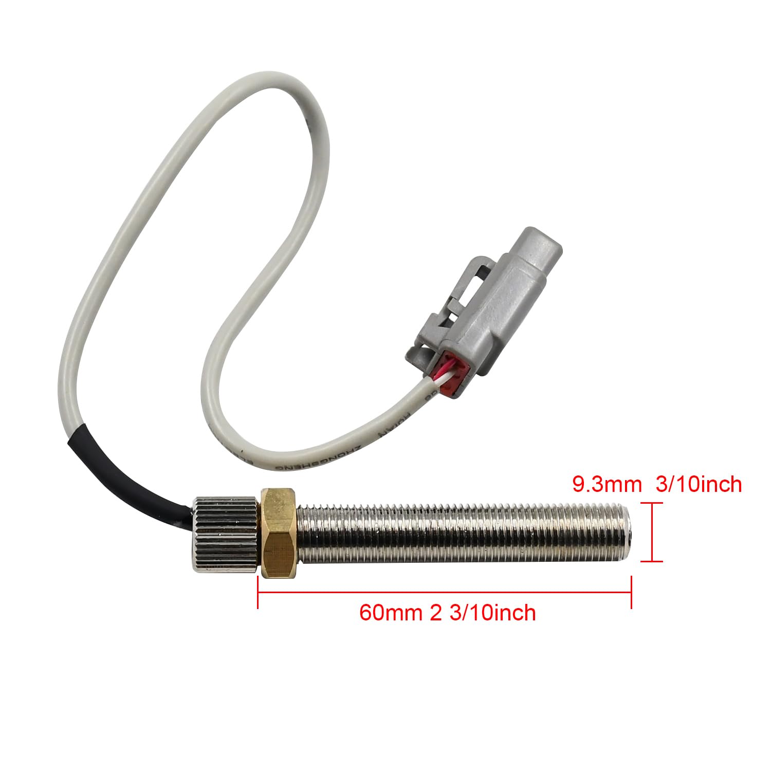 RV Magnetic Speed Pick-Up Crank Sensor 0D2244M Compatible with Generac Liquid Cooled Generators Magnetic Speed Sensor 3/8-24 Male 0D2244M Crankshaft