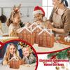 5Pcs Christmas Gingerbread House Gift Bags With Handles House Gingerbread Shaped Candy Paper Bags Winter Snow Wrapping Paper For Christmas