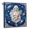 Faux Pearl Painting Set DIY Kit, 12 Zodiac Signs Rhinestone Art for with Wooden Frame Adults Beginners, Handmade Fake Wall Decoration Crafts