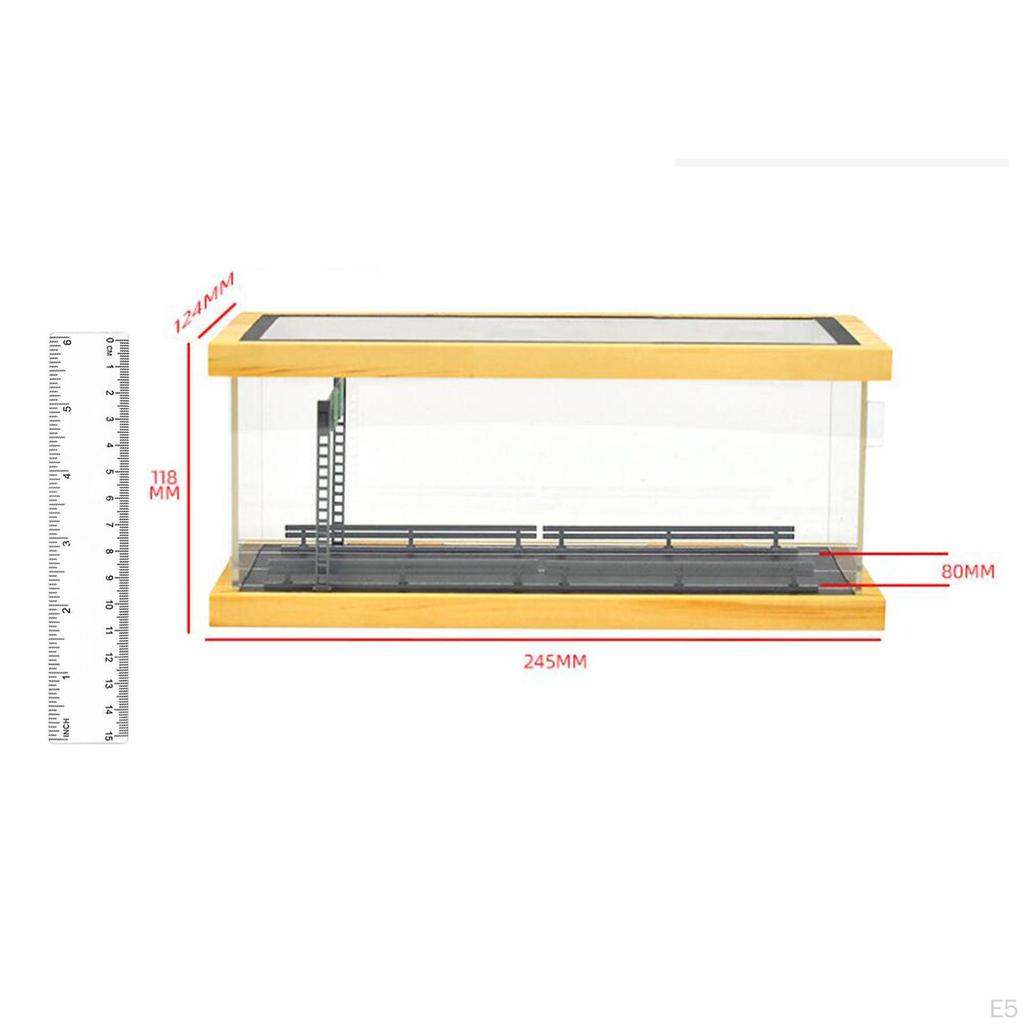 1/64 Diorama Parking Lot Scene Model Acrylic Display Case, Mini Car Garage Layout Landscape, Office