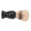 Shave Brush Men Small Portable Black Curved Handle Foaming Beard Cleaning Brush for Home Salon Travel