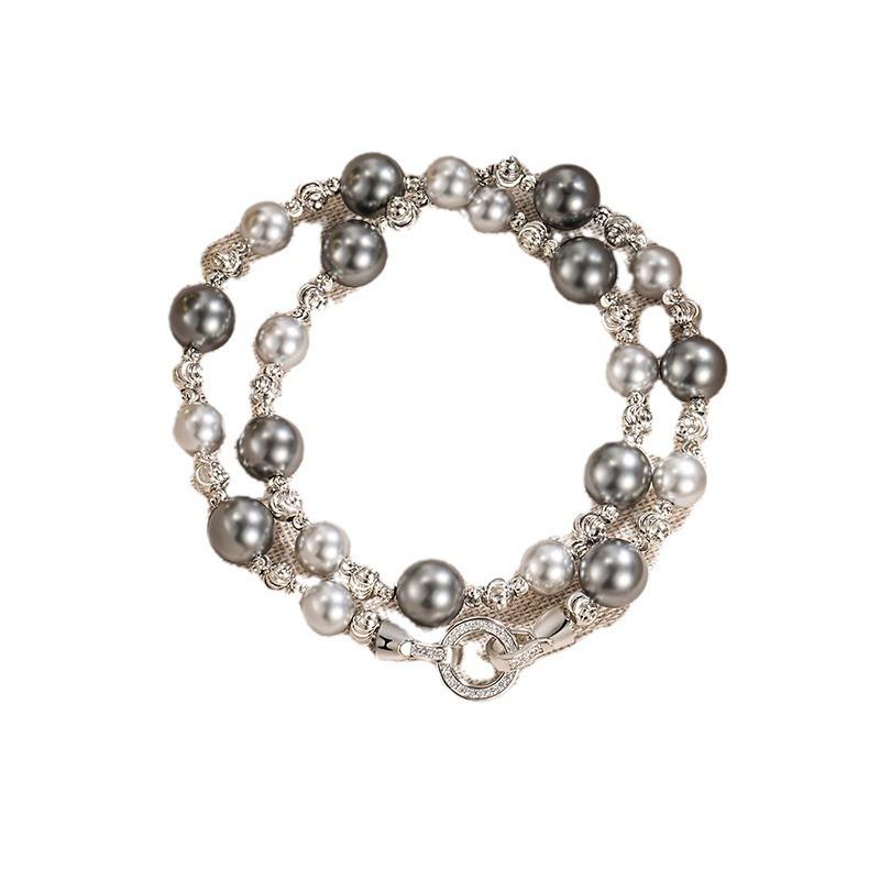 Mixed Color Pearl Necklace Female Gypsy Star Cut Flower Beads Earth Color Real Multi-Hemp Vintage Premium Geometric Full Diamond Glass Beads