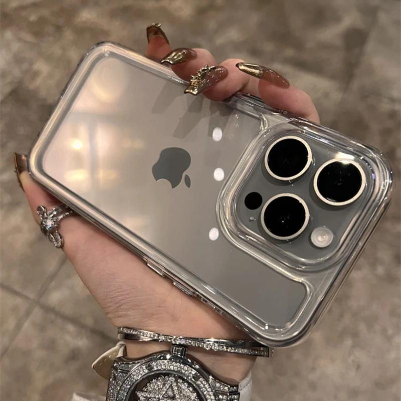 Luxury Shockproof Transparent Phone Case For Iphone 11 12 13 14 15 16 Pro Max X Xs Xr Max 7 8 Plus Soft Bumper Clear Cases Cover