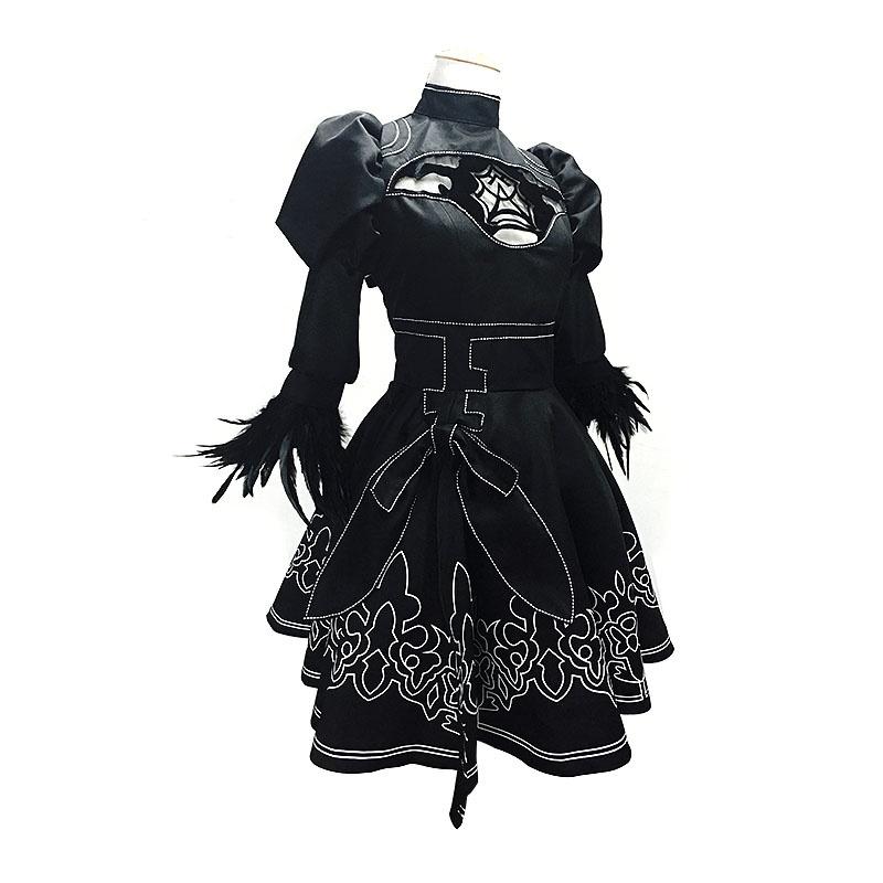 Yorha Nierautomata 2b No 2 Heroine Cosplay Costume Dress With Glove Eyepatch