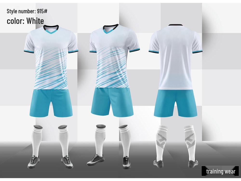 Customized Short Sleeve Football Jersey Set for Men, Women & Kids - Includes Number Printing for Team & Training