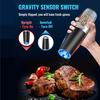 1/2Pcs Gravity Electric Salt and Pepper Grinder Set, Battery Powered Pepper Mill Adjustable Coarseness Salt Shakers Kitchen Gadgets Gifts