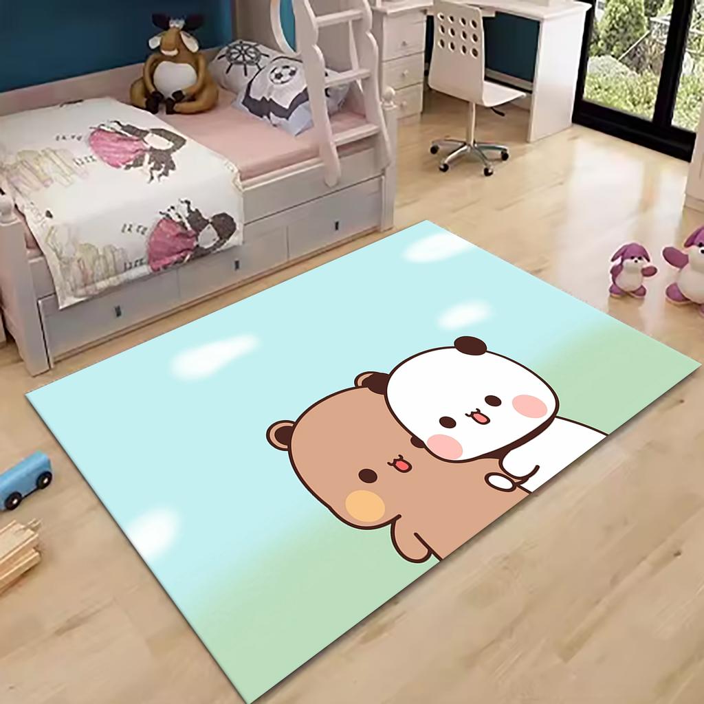 1pcs Bubu Dudu Panda Bear Printed Carpet Doormat Bedroom Decorative Rug for Living Room Kitchen Floor Mat Bathroom Anti-slip Mat
