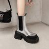 Small High Heel Martin Boots Women's Platform Cigarette Boots 2025 New Winter Muffin Heightening Chelsea Boots