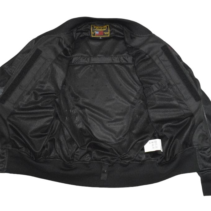 TVS2402S Mesh Jacket with Protector Type Flight Jacket Motorcycle Biker Outerwear [Banson] MA-1 Men's (L, BK/IV)