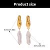 Artistic Stainless Steel Earrings Stylish Irregular Golden Geometric Pendant Ear Studs Everyday Wear Women Earrings