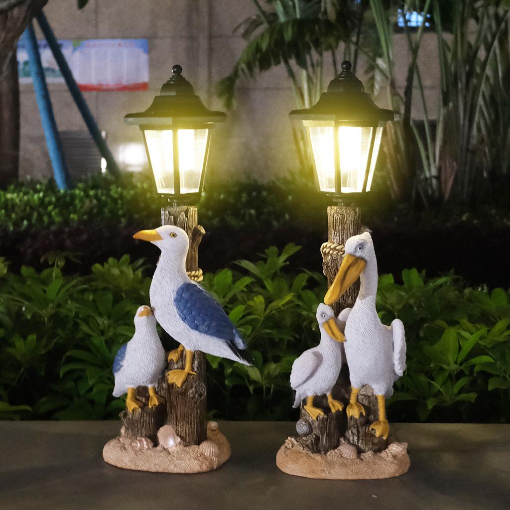 JYL TS/111,Resin Simulation Bird Solar Outdoor Light Figurine for Garden Decor Path Statue Lamp