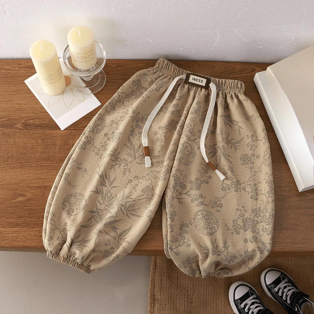 1-8 Years Children's Pants Summer Korean Loose Fit for Boys and Girls Solid Color Casual Sports Pant Baby Kids Jogger Pants