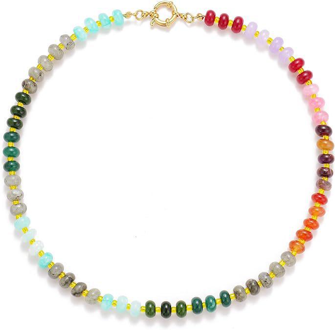Turquoise Bohemian Beaded Clavicle Necklace - Summer Casual Vacation Style for Women