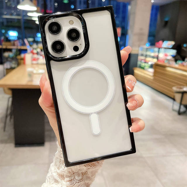 Husă magnetică pentru telefon cu încărcare fără fir Iphone 14 13 12 11 Pro Max 14pro 14 Plus 11 Husă din silicon antișoc acrilic transparent