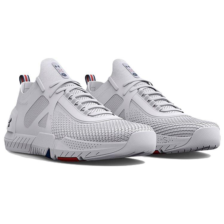 Under Armour TriBase Reign 4 Pro Whatever It Takes Unisex Sneakers White Metallic-Silver 3026014-100