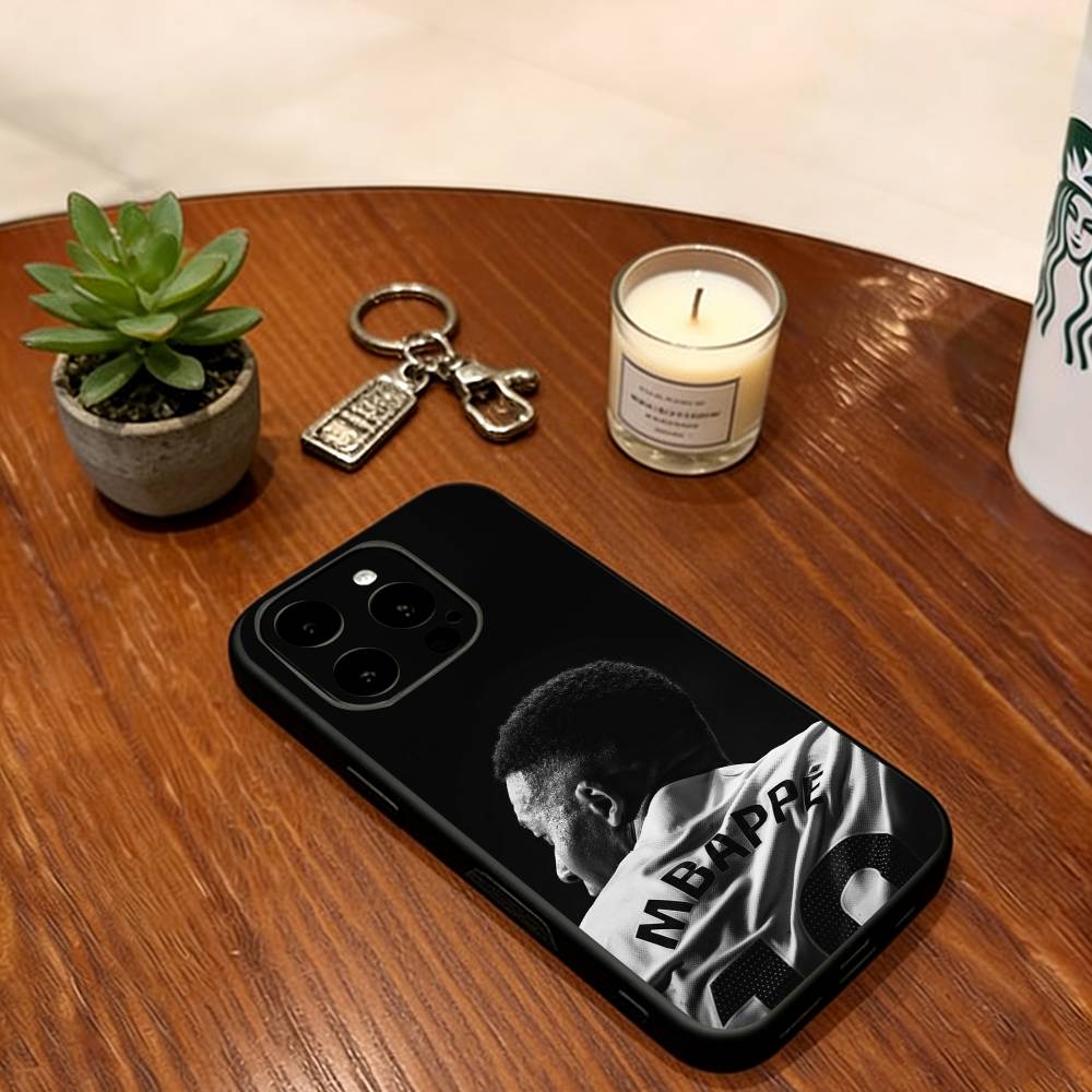 Kylian Mbappe Phone Case For iPhone 17, 16,15,14,13,12,11 Plus,Pro Max, Others Soft Silicone Black Cover