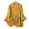 2026 New Casual Three-Quarter Sleeve Short Jacket for Women, Solid Color Blazer