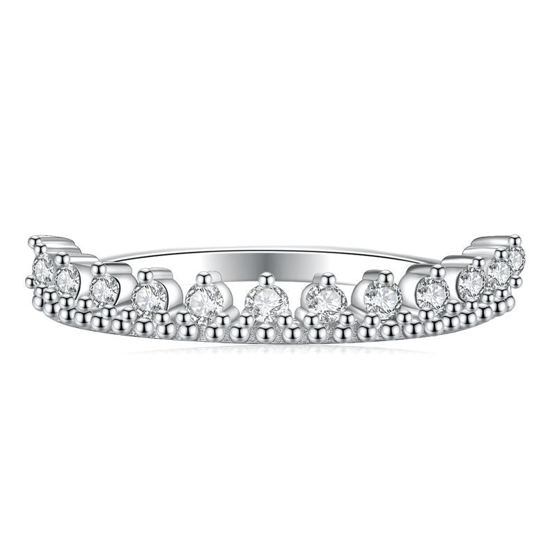 Lindon Classic Copper Alloy Zircon Ring Ladies Jewelry Wedding Promise Party Gift