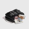 Women Biker Bag Multi Pocket Commuter Shoulder Solid Color Slant Cross Chain Bag
