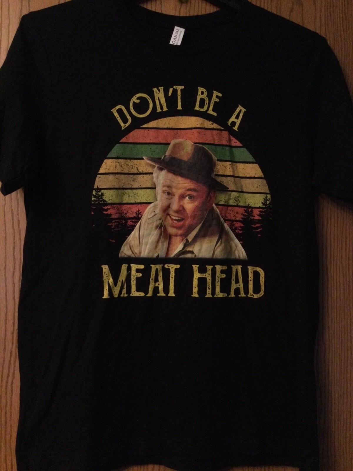 All In The Family - Archie Bunker - “Don’t Be A Meathead” - Black Shirt - L L