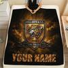 Custom Name Hull City2 Flannel Blanket, High quality Comfortable for All Seasons, Home Decor, Warmth and Comfort