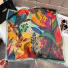 New Summer Scarf Women Oil Pattern Silk Imitation Scarves Square Hairbands Foulard Female Bandana Neck Kerchief Headbands
