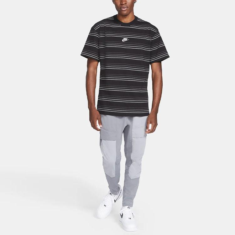 Nike T Shirts Men's Black Crew Neck Moderate Straight Fit DB6532-010