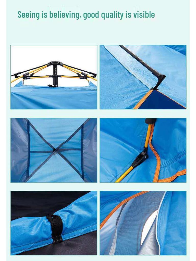 Automatic Quick Open 3-4 Person Camping Tent for Indoor/Outdoor Use