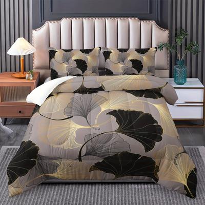 Ginkgo Biloba Beddengoed Set 3D Geprint Dekbedovertrek Set Huidvriendelijk Eenpersoons Tweepersoons Maat Slaapkamer Decoratie Dekbedovertrek Set Kerst