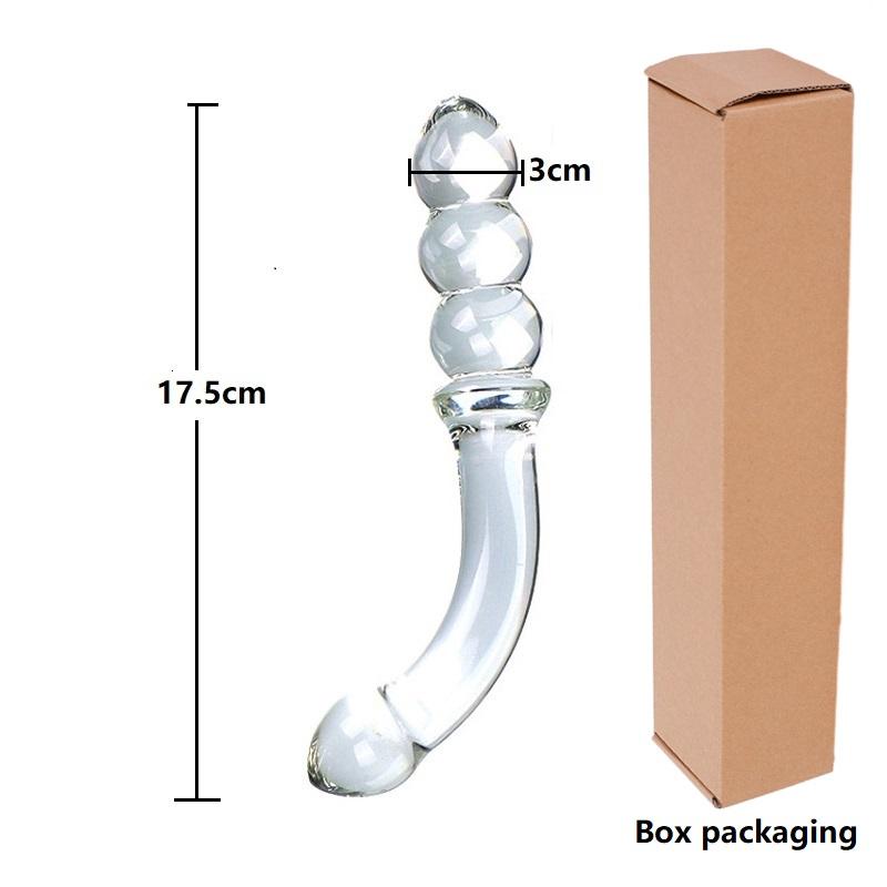 Dildo-uri din Sticlă de Cristal Dildo Realist Mărgele de Sticlă Penis Plug Anal pentru Punct G Jucării Sexuale Erotice pentru Femei Cupluri Adulți
