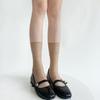 Women Socks Summer Ultra-thin Transparent Nylon Long Socks Women Casual Thin Breathable Solid Color Black White Skin Gray Socks
