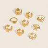 2025 Summer Ocean Rings For Women Gold Color Stainless Steel Shell Starfish Charm Figure Accessory