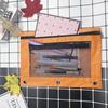 Practical Three Hole Pencil Case Pouch Square Binder Pocket Documents Bag Storage Bag  Office