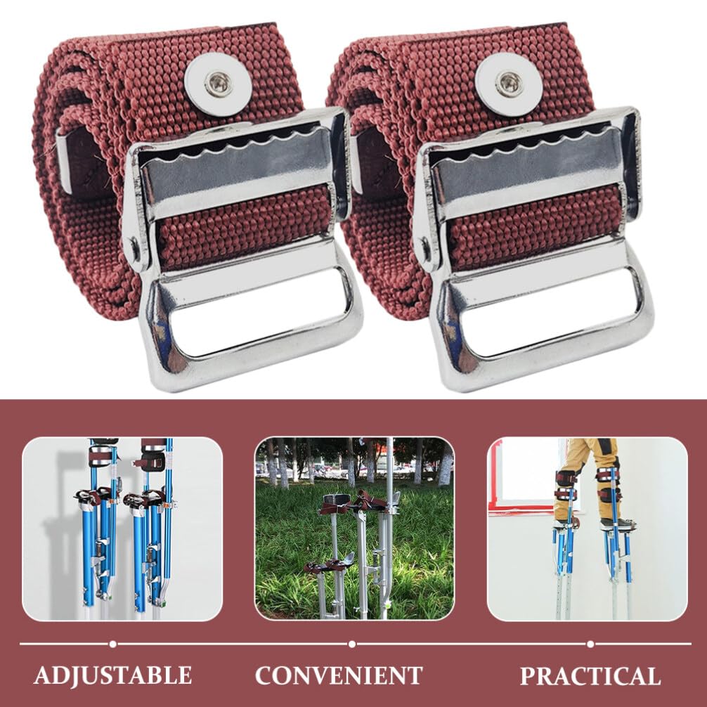 BESPORTBLE 2 Pack Drywall Stilts Leg Band Straps Stilt Fixing Belts Cuffs Adjustable Nylon Straps