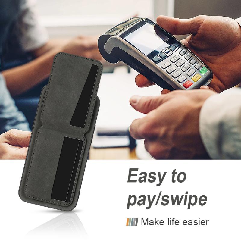 Solid Color Leather Wallet Card Slot Bracket Phone Case For Samsung A55 A54 A53 A52 A52S A51 A71 A35 A15 A16 A06 A05 A34 A32 A14
