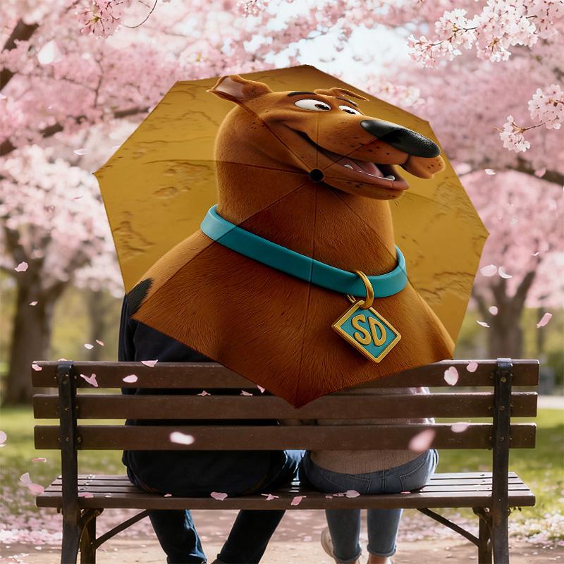 1PC Warner Scooby-doo Sd Automatic Open/Close Umbrella with Windproof, 52-Rib Sturdy Canopy, Durable Ribs1269A