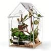 Clear Acrylic Reptiles Terrarium Breading Box With Removable Top Lid Ventilation Hole 12x12x20cm For Science Experiment