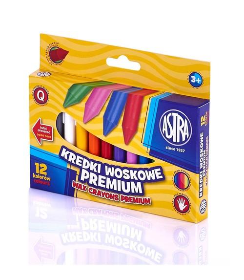 Kredki woskowe Premium 12 kolorów