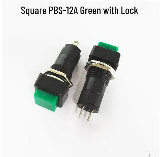 PBS-12A/B Square Self-Locking Reset Button, 12MM