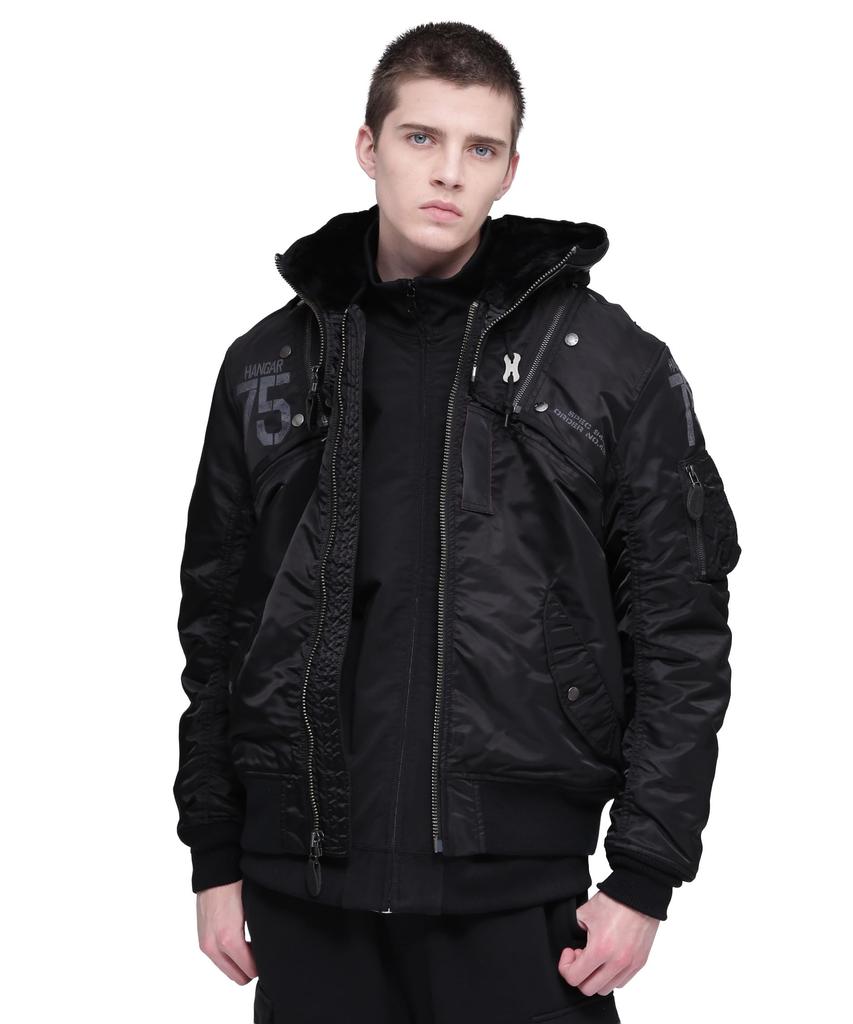 Avirex Remodel Mark 2 6182195 008 MA-1 Men's 783-8252056 (XXL, Black)